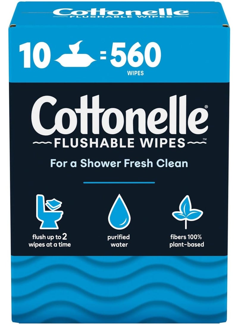 قطونيل مناديل كوتونيل المبللة القابلة للرمي في المرحاض برائحة منعشة - علبة واحدة تحتوي على 560 منديلًا - Image 1